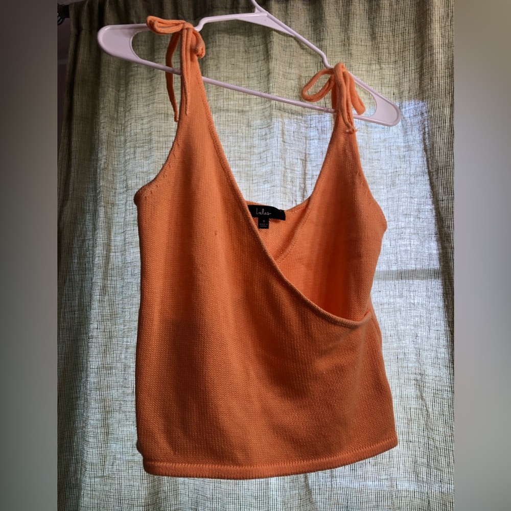 Orange knit lulus top